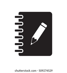 Notebook    icon,  isolated. Flat  design.