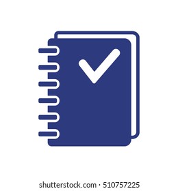 Notebook    icon,  isolated. Flat  design.