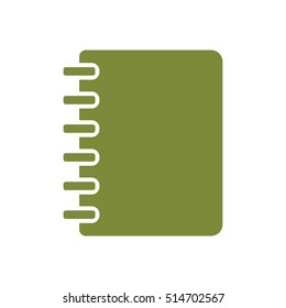 Notebook  icon, isolated. Flat design.