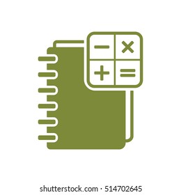 Notebook  icon, isolated. Flat design.
