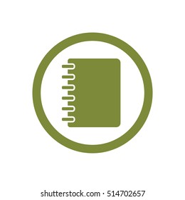 Notebook  icon, isolated. Flat design.