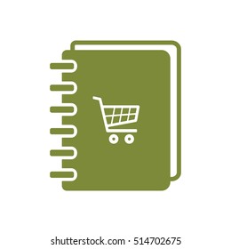 Notebook  icon, isolated. Flat design.