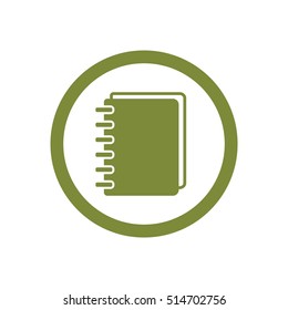 Notebook  icon, isolated. Flat design.