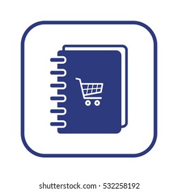 Notebook  icon, isolated  Flat design.