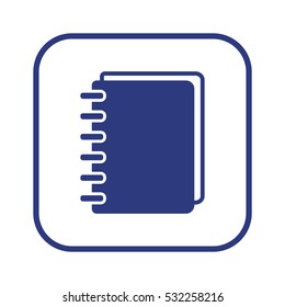 Notebook  icon, isolated  Flat design.