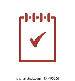 Notebook  icon, isolated  Flat design.