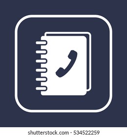 Notebook  icon, isolated  Flat design.