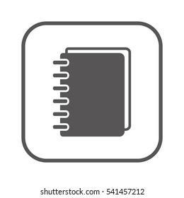 Notebook  icon, isolated  Flat design.