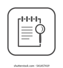 Notebook  icon, isolated  Flat design.