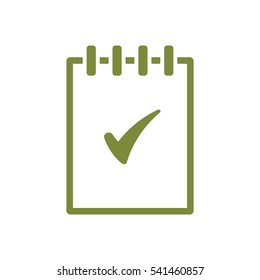 Notebook  icon, isolated  Flat design.