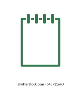 Notebook  icon, isolated  Flat design.