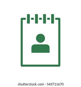 Notebook  icon, isolated  Flat design.