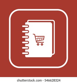 Notebook  icon, isolated  Flat design.