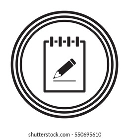 Notebook  icon, isolated  Flat design.