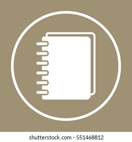 Notebook  icon, isolated  Flat design.