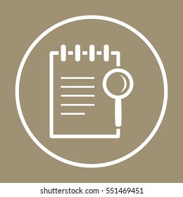 Notebook  icon, isolated  Flat design.