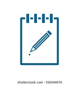 Notebook  icon, isolated  Flat design.