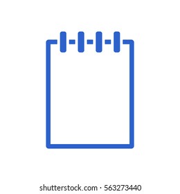 Notebook  icon, isolated  Flat design.