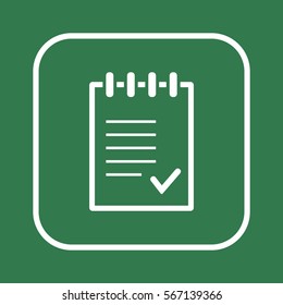 Notebook  icon, isolated  Flat design.