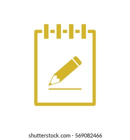 Notebook  icon, isolated  Flat design.