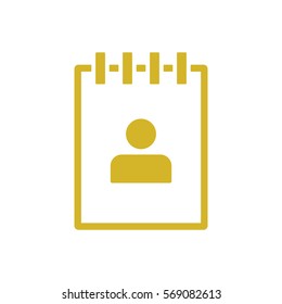 Notebook  icon, isolated  Flat design.