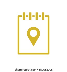 Notebook  icon, isolated  Flat design.