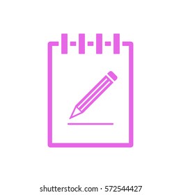 Notebook  icon, isolated  Flat design.