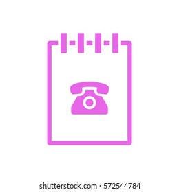 Notebook  icon, isolated  Flat design.