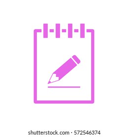 Notebook  icon, isolated  Flat design.