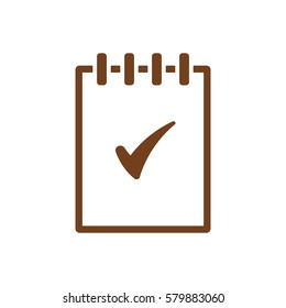 Notebook  icon, isolated  Flat design.