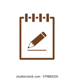 Notebook  icon, isolated  Flat design.