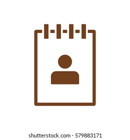 Notebook  icon, isolated  Flat design.