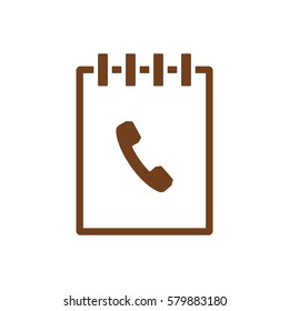 Notebook  icon, isolated  Flat design.