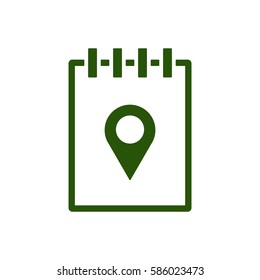 Notebook  icon, isolated  Flat design.