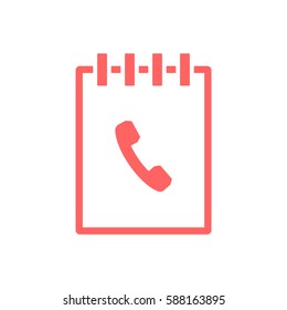 Notebook  icon, isolated  Flat design.