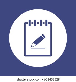Notebook  icon, isolated  Flat design.