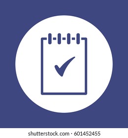 Notebook  icon, isolated  Flat design.