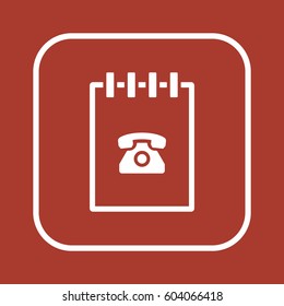 Notebook  icon, isolated  Flat design.