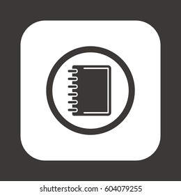 Notebook  icon, isolated  Flat design.