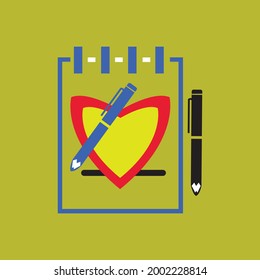 Notebook icon, isolated Flat vector design