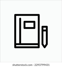 notebook icon, isolated icon in light background, perfect for website, blog, logo, graphic design, social media, UI, mobile app