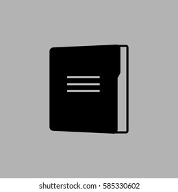 notebook icon. Isolated on gray background. 