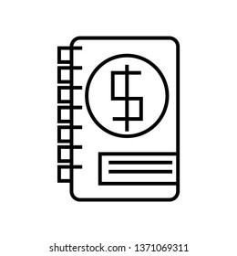 notebook icon isolated on white background, vector illustration