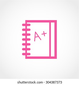 Notebook Icon Isolated on White Background