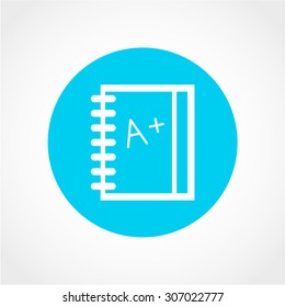Notebook Icon Isolated on White Background