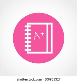 Notebook Icon Isolated on White Background