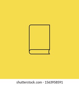 Notebook Icon isolated on Yellow Background. Office Concept. - Vector 