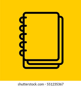 notebook icon. isolated sign symbol