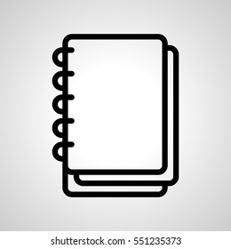 notebook icon. isolated sign symbol