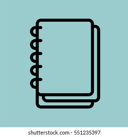 notebook icon. isolated sign symbol